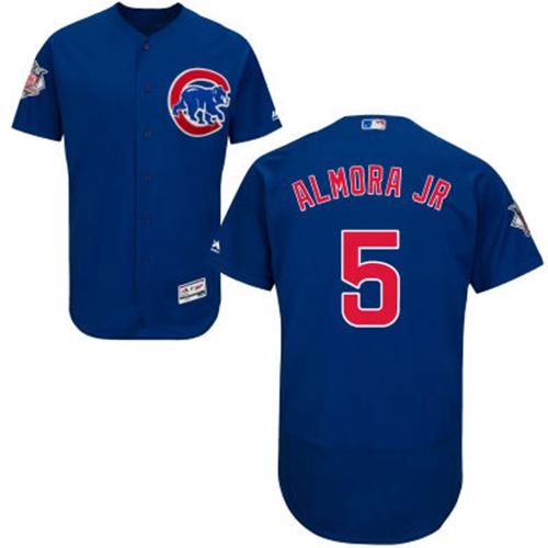Cubs #5 Albert Almora Jr. Blue Flexbase Authentic Collection Stitched MLB Jersey - Click Image to Close